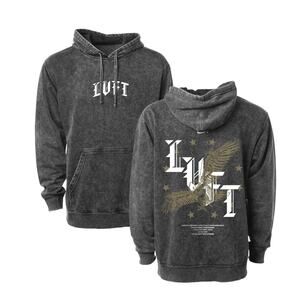 Live Fit Apparel Honor Hoodie Vintage Black Unisex Large New LVFT Never Quit